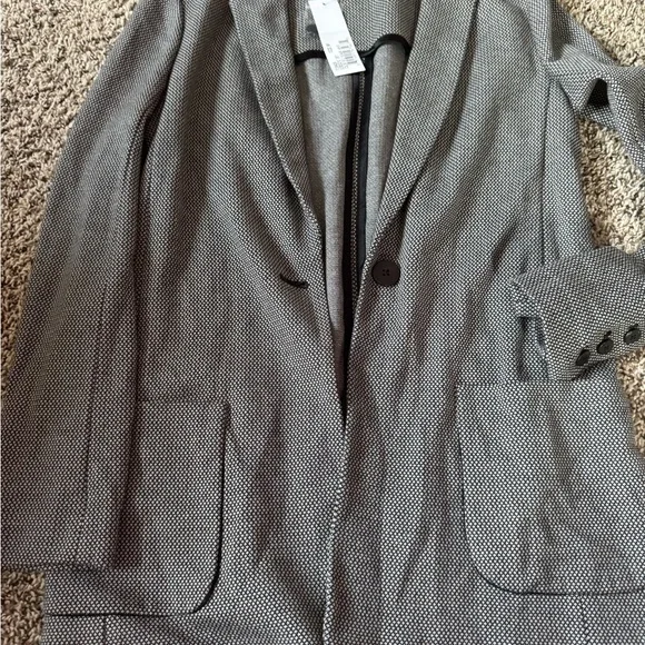 Joan Vass Herringbone Blazer -NWT - Picture 2 of 4